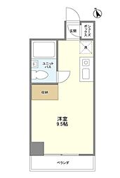 アルモニコンフォール ワンルームの間取図画像