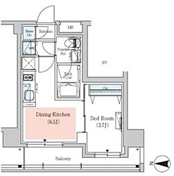 アーバネックス深川住吉2 6階1DKの間取り