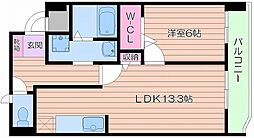 メゾンドファミーユ鶴見緑地公園1 1LDKの間取図画像