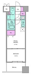 レジディア上野池之端 1DKの間取図画像
