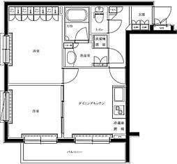 ルーブル品川西小山 4階2DKの間取り
