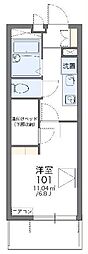 レオパレスハーモニー 1Kの間取図画像