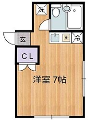 コープクリニカ 3階ワンルームの間取り
