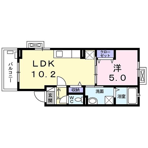 クレアシエスタ ｜大阪府大阪市阿倍野区松虫通１丁目(賃貸アパート1LDK・2階・37.10㎡)の写真 その2