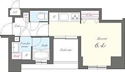 エリートタウン日本橋 5階1Kの間取り