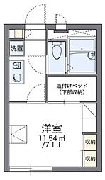 レオパレス愛 1Kの間取図画像