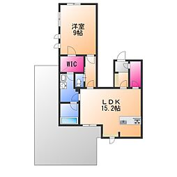 ファイブコートプレミアム中百舌鳥 1LDKの間取図画像