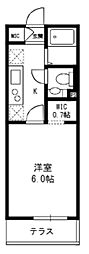 クレス1 1Kの間取図画像