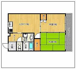 エルム西大濠 2LDKの間取図画像
