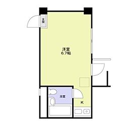 ジュウエル浜離宮 ワンルームの間取図画像