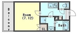 Z-MAISON大宮日進WEST 1Kの間取図画像