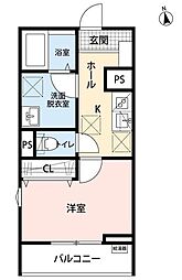 リーブルファイン豊島区長崎 1階1Kの間取り