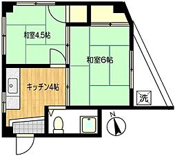 神戸ビル 2Kの間取図画像