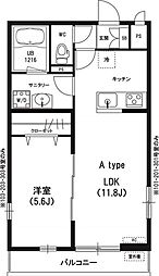 リブリ・アージュドール 1LDKの間取図画像