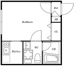 ALLES板橋本町 1Kの間取図画像