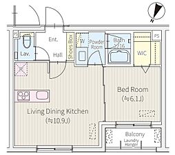 op.St.M 1LDKの間取図画像