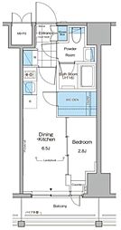 ルフォンプログレ横浜関内 1DKの間取図画像