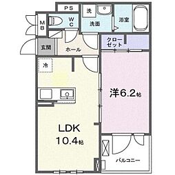 マグノーリエ 1LDKの間取図画像