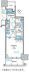 パークアクシス豊洲キャナル 1Kの間取図画像