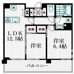 ルフォン南大塚ザレジデンス 2LDKの間取図画像