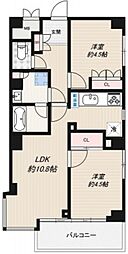インプルーブ西早稲田 3階2LDKの間取り