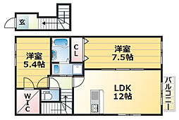 間取図画像 2LDK