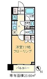 ルフォンプログレ滝野川 11階1Kの間取り