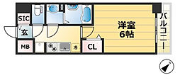 JR東海道・山陽本線 新長田駅 徒歩3分の賃貸マンション 4階1Kの間取り