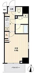ガーラ・グランディ木場 1Kの間取図画像