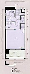 ピュアドームグランディー博多 1Kの間取図画像