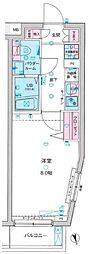 ジェノヴィア亀戸水神スカイガーデン 1Kの間取図画像