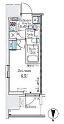 ParkCube大井町レジデンス 1Kの間取図画像