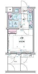 ジェノヴィア三軒茶屋グリーンヴェール 1階1Kの間取り