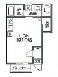 maisondemani ワンルームの間取図画像