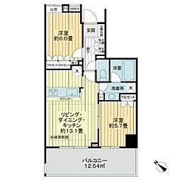 ライオンズ墨田押上 2LDKの間取図画像