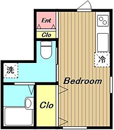シュガーハウス ワンルームの間取図画像