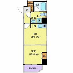 東京メトロ東西線 南砂町駅 徒歩8分の賃貸マンション 4階1DKの間取り