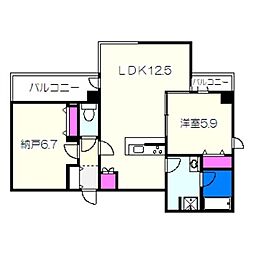 GROOVE堺東レジデンス 1SLDKの間取図画像