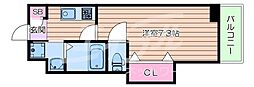 Uresidence京橋 1Kの間取図画像