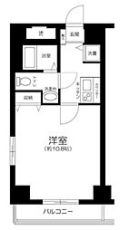 ガラ・シティ芝公園 1Kの間取図画像