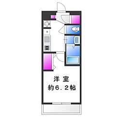 Luxe布施南2 1Kの間取図画像