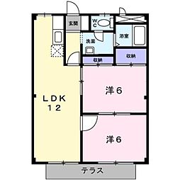 サクラガーデン 2LDKの間取図画像