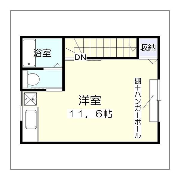 ソルーナｔａｋａ 202｜福岡県久留米市田主丸町石垣(賃貸アパート1R・2階・24.00㎡)の写真 その2