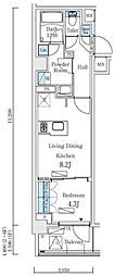 世田谷区北沢1丁目マンション 1LDKの間取図画像