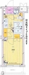 ルーブル早稲田弐番館 1Kの間取図画像