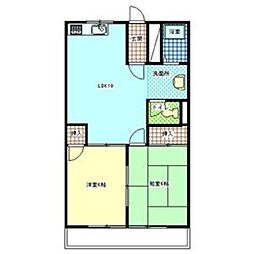 ビューハイム昭島2 2LDKの間取図画像