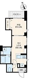 カーサグラシア 1LDKの間取図画像