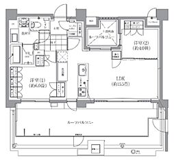イニシアイオ武蔵小山 2LDKの間取図画像