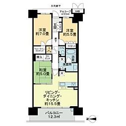 ジオ多摩センター 3LDKの間取図画像