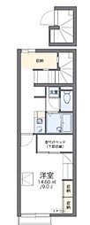 レオパレスプラシード竹丘2 1Kの間取図画像